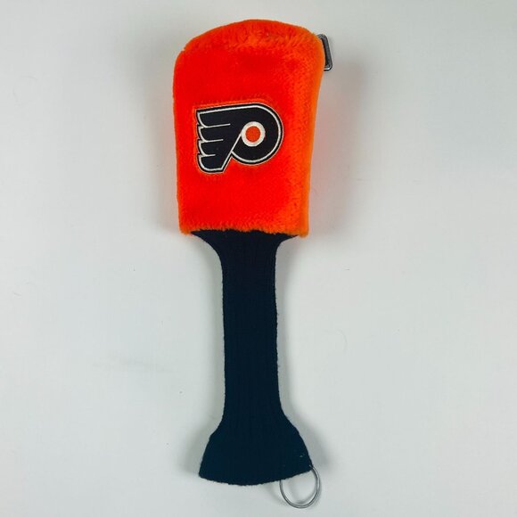 Philadelphia Flyers Golf Club Headcover Orange & Black Plush Sock Knit - Picture 1 of 7